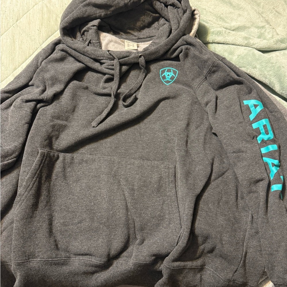 Ariat Women's Charcoal Hoodie with Turquoise Accents